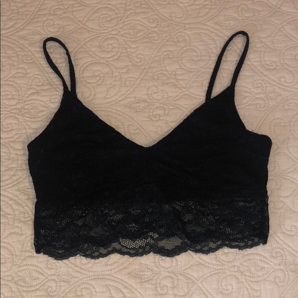 H&M SHORT Camisole, black and lacy
